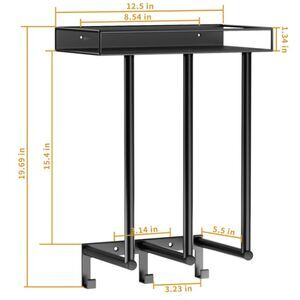 Towel Racks for Bathroom - Wall Mounted Towel Rack with Metal Shelf & 3 Hooks
